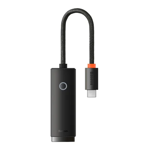 Адаптер Baseus Lite Series Ethernet Adapter Type-C to RJ45 LAN Port (1000Mbps) (WKQX000301) Black