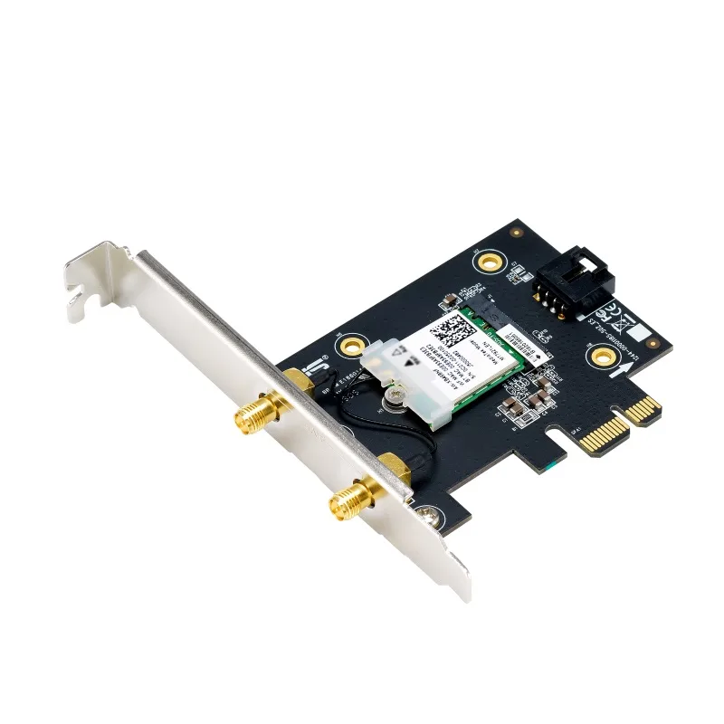 Плата сетевого адаптера Asus PCE-AXE5400 без антенн с золотистыми разъемами