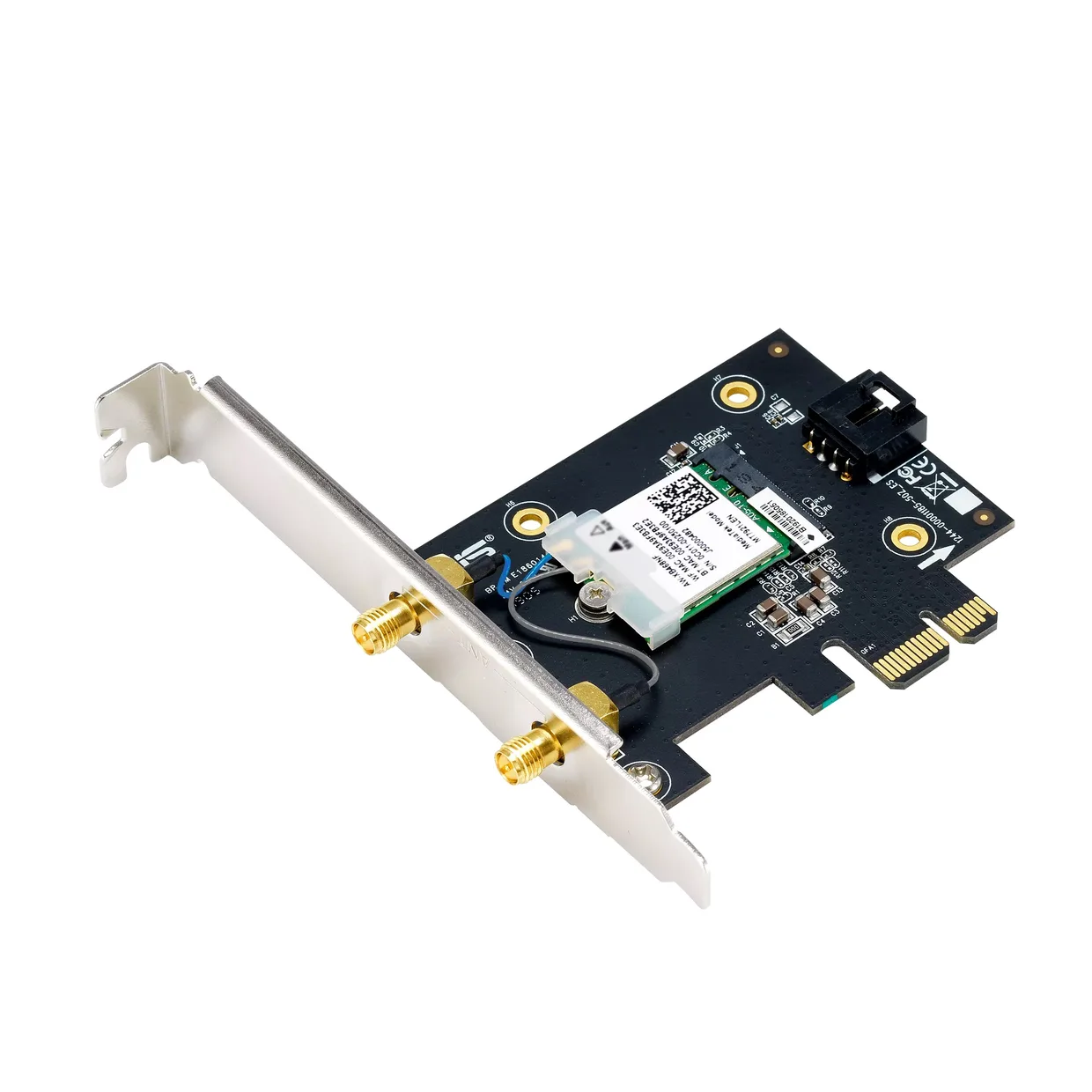 Печатная плата адаптера Asus PCE-BE6500 с позолоченными разъемами под антенны