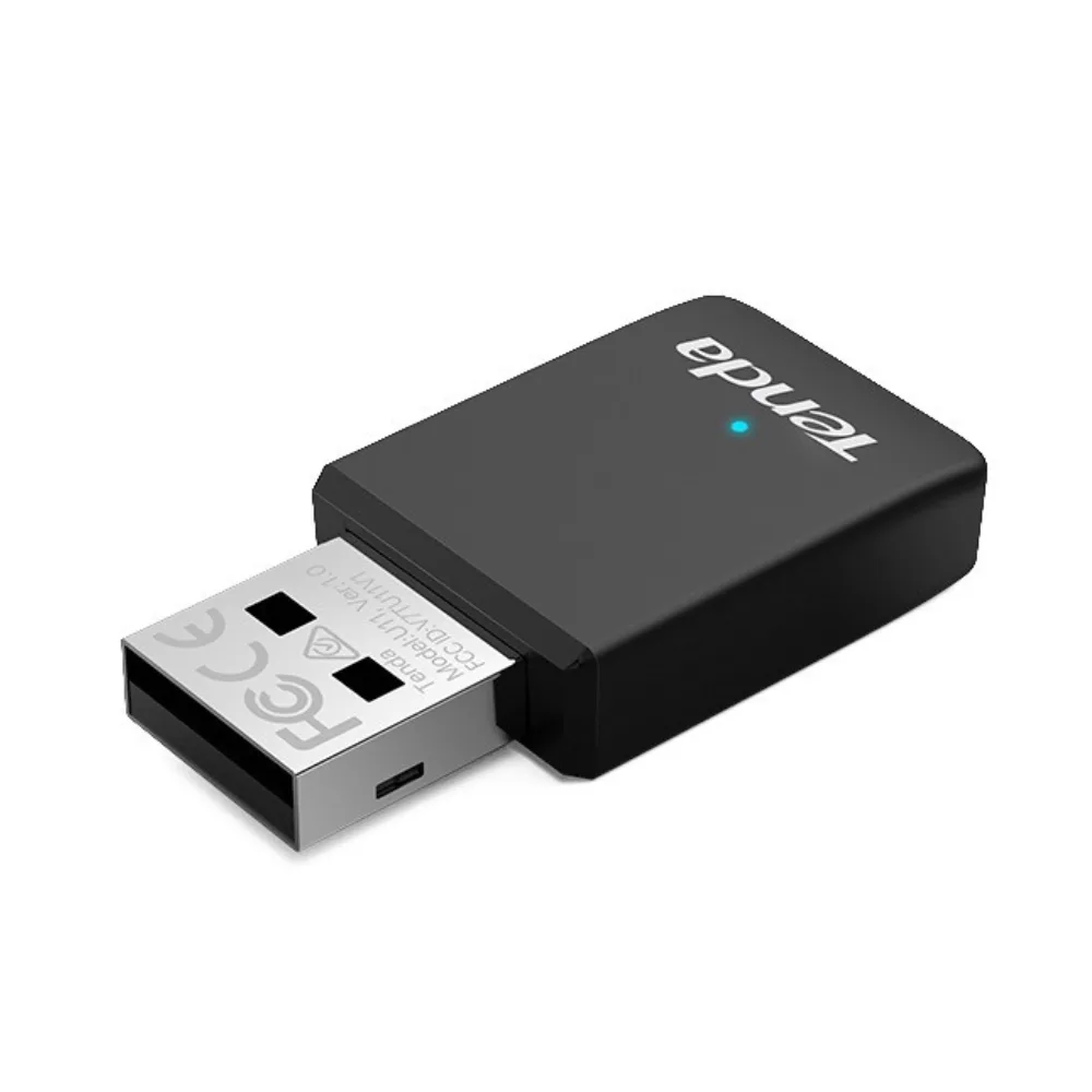 Мережевий WiFi-адаптер Tenda U11 з USB-конектором та індикатором стану