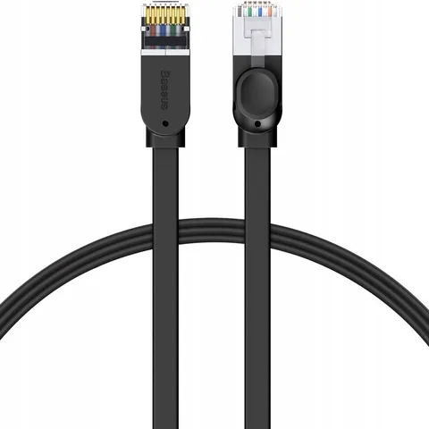 Сетевой кабель Baseus high Speed Six types of RJ45 Gigabit network cable (flat cable) 0.5m (PCWL-A01) Black
