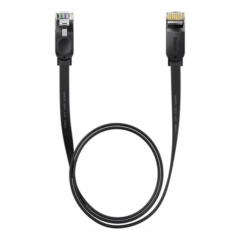 Сетевой кабель Baseus high Speed Six types of RJ45 Gigabit network cable (flat cable) 1m (PCWL-B01) Black