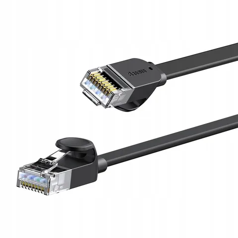 Сетевой кабель Baseus high Speed Six types of RJ45 Gigabit network cable (flat cable) 2m (WKJS000101) Black