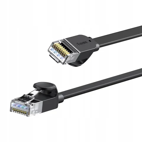 Сетевой кабель Baseus high Speed Six types of RJ45 Gigabit network cable (flat cable) 15m (WKJS000301) Black