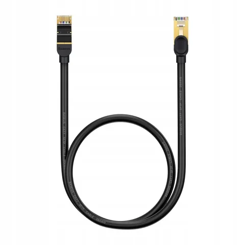Сетевой кабель Baseus high Speed Seven types of RJ45 10Gigabit network cable (round cable) 0.5m (WKJS010001) Black