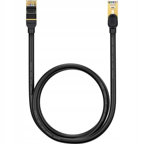 Сетевой кабель Baseus high Speed Seven types of RJ45 10Gigabit network cable (round cable) 1m (WKJS010101) Black