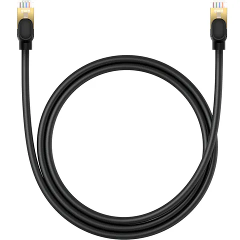 Сетевой кабель Baseus High Speed CAT8 40Gigabit Ethernet Cable (Round Cable) 1m (B0013320A111-01) Cluster Black
