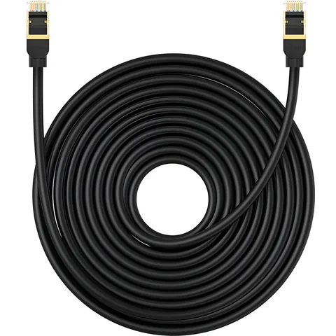 Сетевой кабель Baseus High Speed CAT8 40Gigabit Ethernet Cable (Round Cable) 15m (B0013320A111-08) Cluster Black