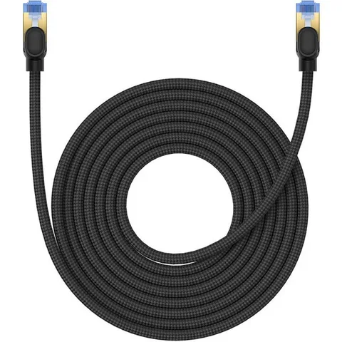 Сетевой кабель Baseus High Speed CAT7 10Gigabit Ethernet Cable (Braided Cable) 8m (B0013320B111-06) Cluster Black