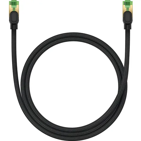 Сетевой кабель Baseus High Speed CAT8 40Gigabit Ethernet Cable (Braided Cable) 1m (B0013320C111-01) Cluster Black