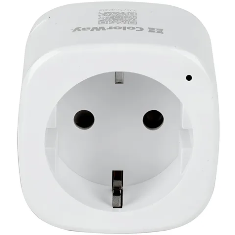 Умная розетка ColorWay 16A 3680W (CW-SP1A-PTM) White одинарная