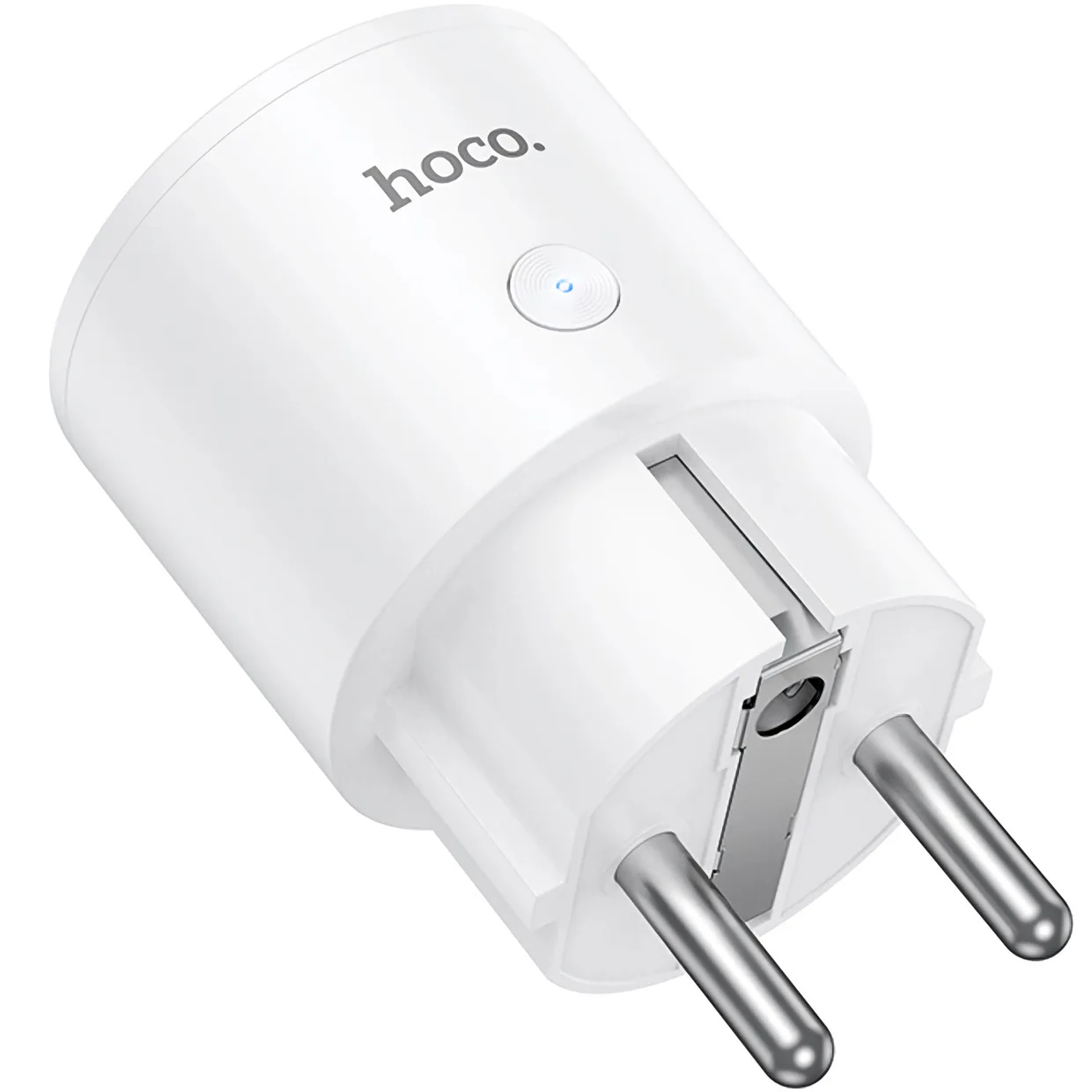 Умная розетка Hoco AC16 Veloz smart socket (EU/GER) (6942007616959) White — фото 2