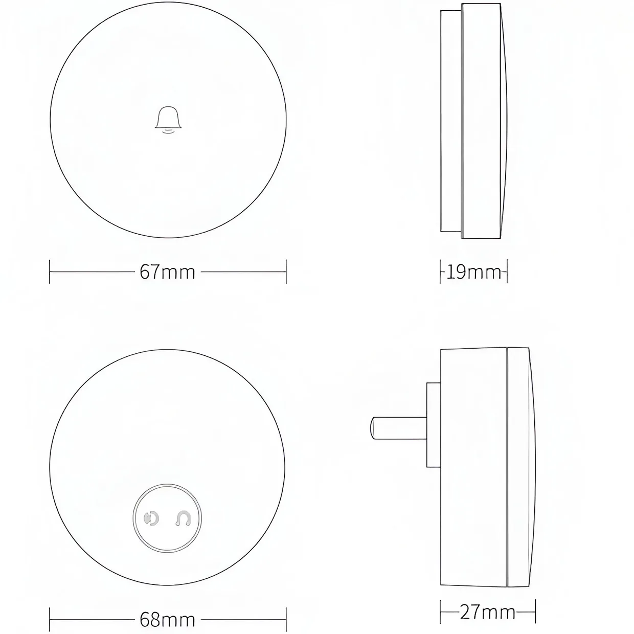 Дверной звонок Linptech Wireless Doorbell (G6L-SW) White — фото 5
