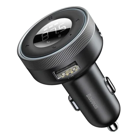 FM-трансмиттер (модулятор) Baseus Enjoy Car Wireless MP3 Charger (Wireless 5.0+5V/3.4A) (CCLH-01) Black