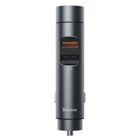 FM-трансмиттер (модулятор) Baseus Energy Column Car Wireless MP3 Charger (PPS Quick Charger-English) (CCNLZ-C0G) Dark grey