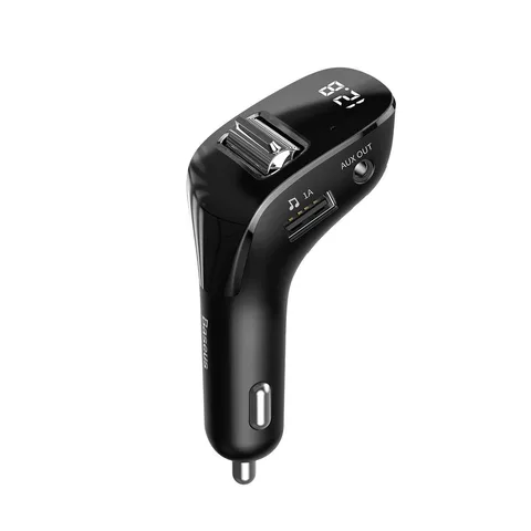 FM-трансмиттер (модулятор) Baseus Streamer F40 AUX беспроводной MP3 car charger (CCF40-01) Black