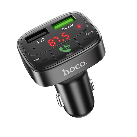 FM-трансмиттер (модулятор) Hoco Promise QC3.0 Car BT FM Transmitter (E59) Black