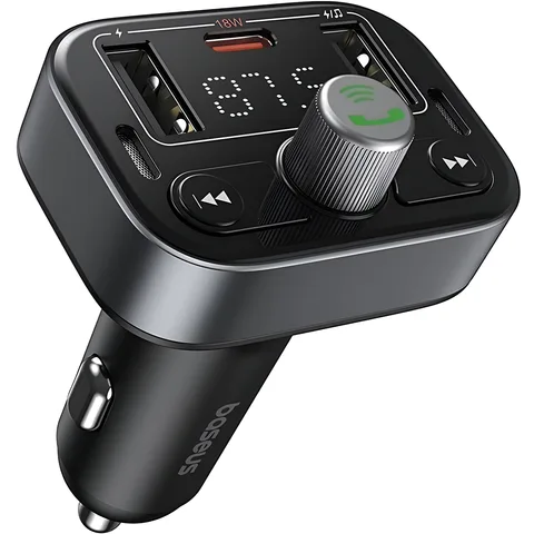 FM-трансмиттер (модулятор) Baseus S-09 Lite Series Car FM Transmitter (C10762300113-00) Cluster Black