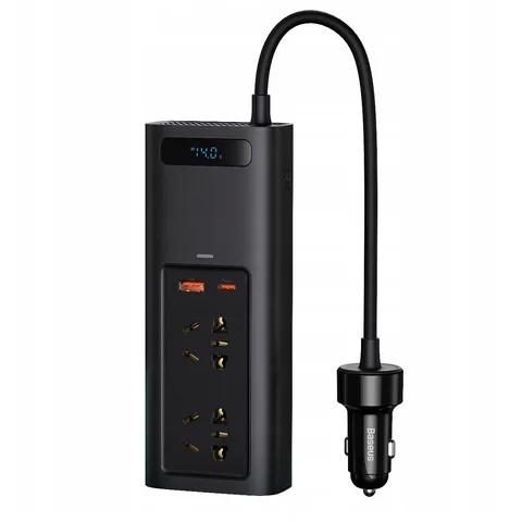 Автомобільний інвертор Baseus In-car Inverter 150W – 220V CN/EU (CRNBQ-A01) Black