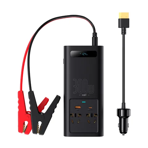 Автомобільний інвертор Baseus IGBT Power Inverter 300W – 220V (CGNB010101) Black