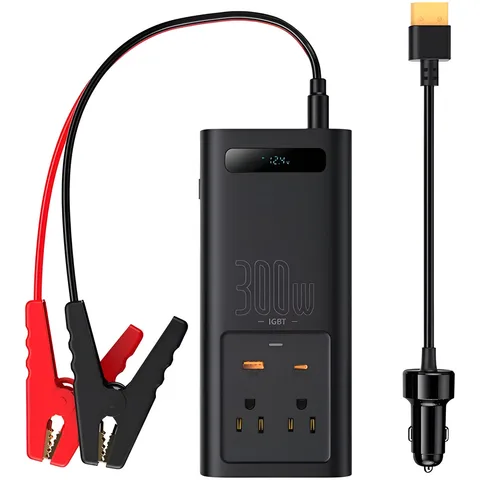Автомобільний інвертор Baseus IGBT Power Inverter 300W (110V US/JP) (CGNB010001) Black