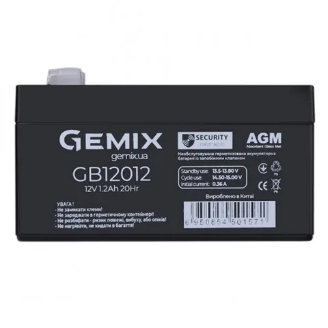 Аккумуляторная батарея Gemix 12V 1.2AH (GB12012)