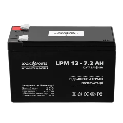 Аккумуляторная батарея LogicPower 12V 7.2 AH (LP3863)