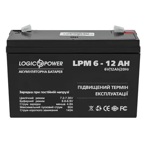 Аккумуляторная батарея LogicPower LPM 6V 12AH (LP4159)