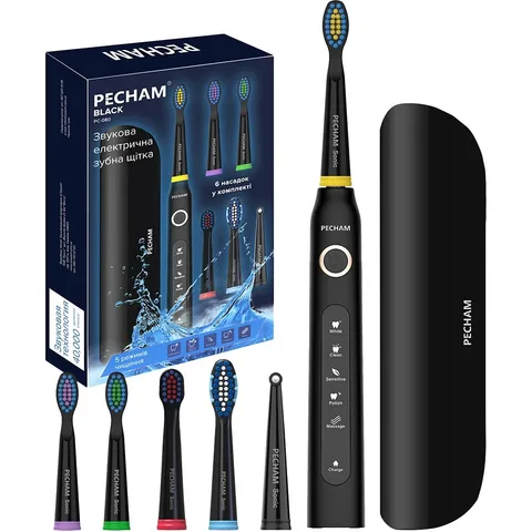 Электрическая зубная щётка Pecham Black Travel PC-080 (0290119080103)