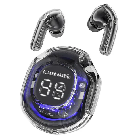 Наушники ACEFAST T8 Crystal color (2) bluetooth earbuds Bright Black (AFT8BB)
