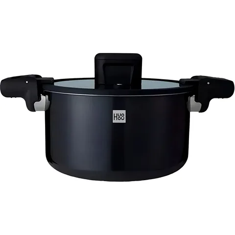 Кастрюля-скороварка Xiaomi HuoHou Stainless Steel Enamel Micro Pressure Cooker (HU0159) Black