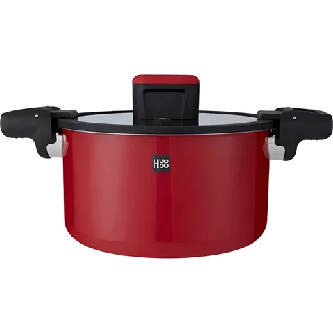 Кастрюля-скороварка Xiaomi HuoHou Stainless Steel Enamel Micro Pressure Cooker (HU0160) Red