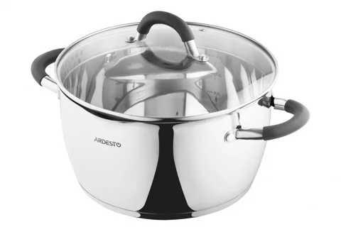 Кастрюля с крышкой и сливом Ardesto Gemini Livorno 5.5 л (AR1955GS)