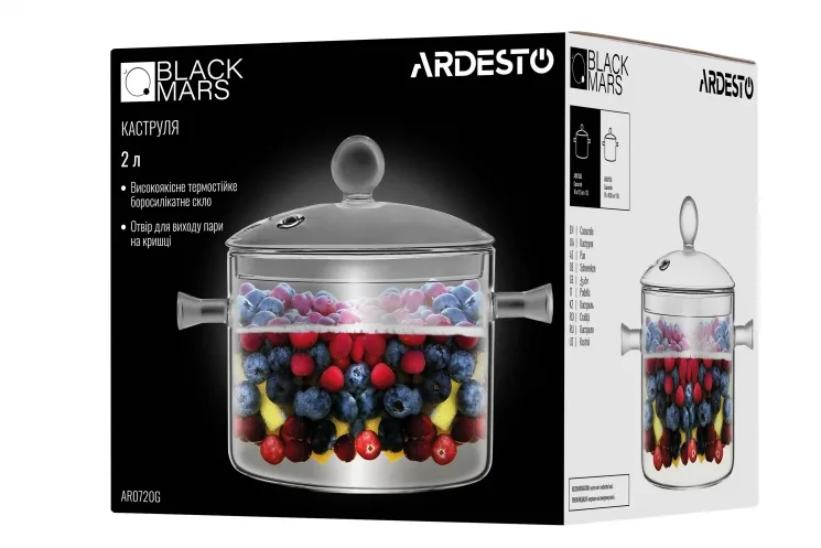 Кастрюля с крышкой Ardesto Black Mars 2 л (AR0720G) — фото 5