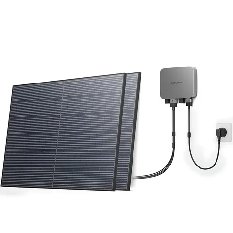 Комплект EcoFlow PowerStream – микроинвертор 600W + солнечные панели 2х400 (EFPowerStreamMI-EU-600W/ZPTSP300-2-AKIT-4/EFL-SuperFlatMC4Cable/EFMC4-3m)