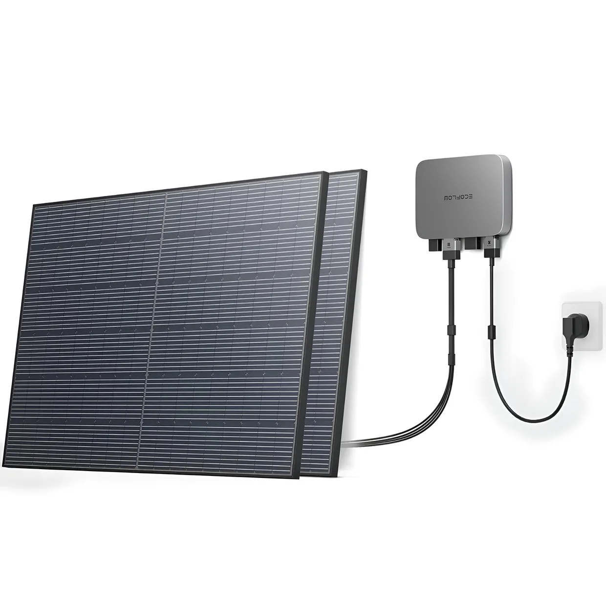 Комплект EcoFlow PowerStream – микроинвертор 800W + солнечные панели 2x400W (EFPowerStreamMI-EU-800W/ZPTSP300-2-AKIT-4/EFL-SuperFlatMC4Cable/EFMC4-3m)
