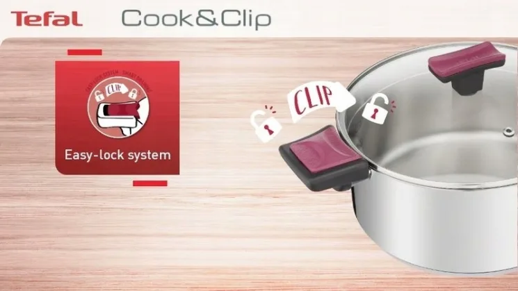 Набор посуды Tefal Cook&Clip 10 предметов (G723SA74) — фото 3