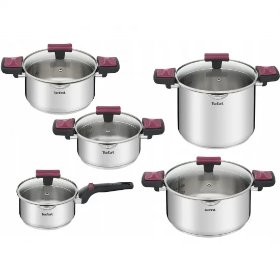 Набор посуды Tefal Cook&Clip 10 предметов (G723SA74) — фото 4