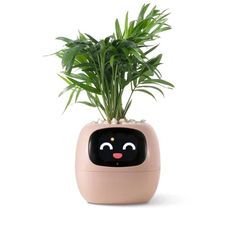 Интерактивный умный горшок для растений Ivy Smart Planter Tuya AI Pink