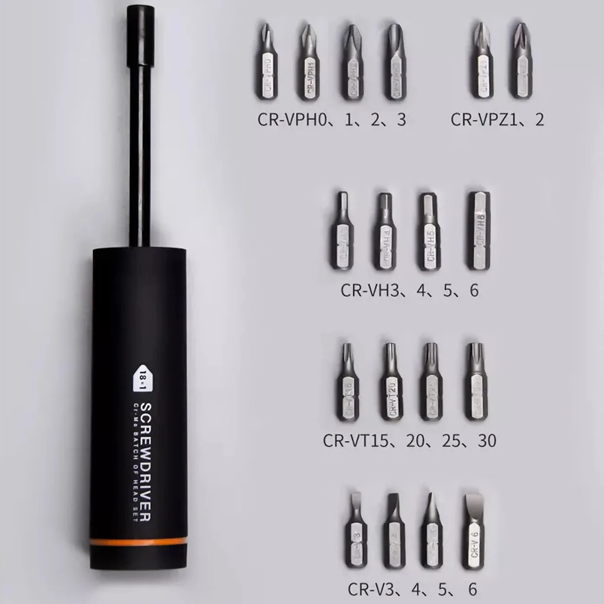 Отвертка Xiaomi Jiuxun Tools Screwdriver + биты 18 шт. (Q/NBJX001) — фото 9