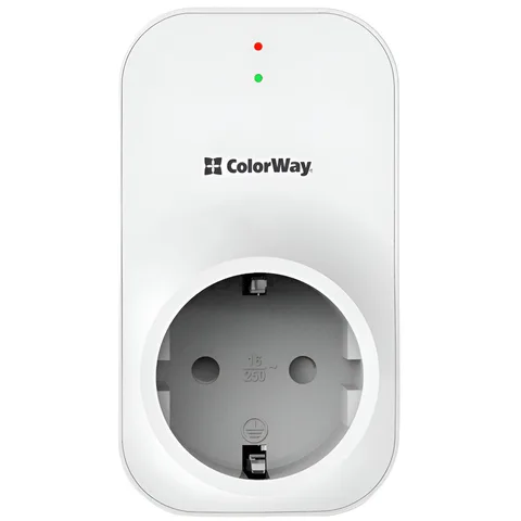 Реле напряжения ColorWay 16A 3680W, 150-210V/230-280V LED1 (CW-VR16-03L) White