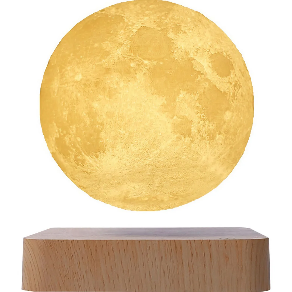 Магнитная левитационная лампа Xiaomi HCNT Levitating Lamp Moon (SIM10-GW5) Light Wood Grain