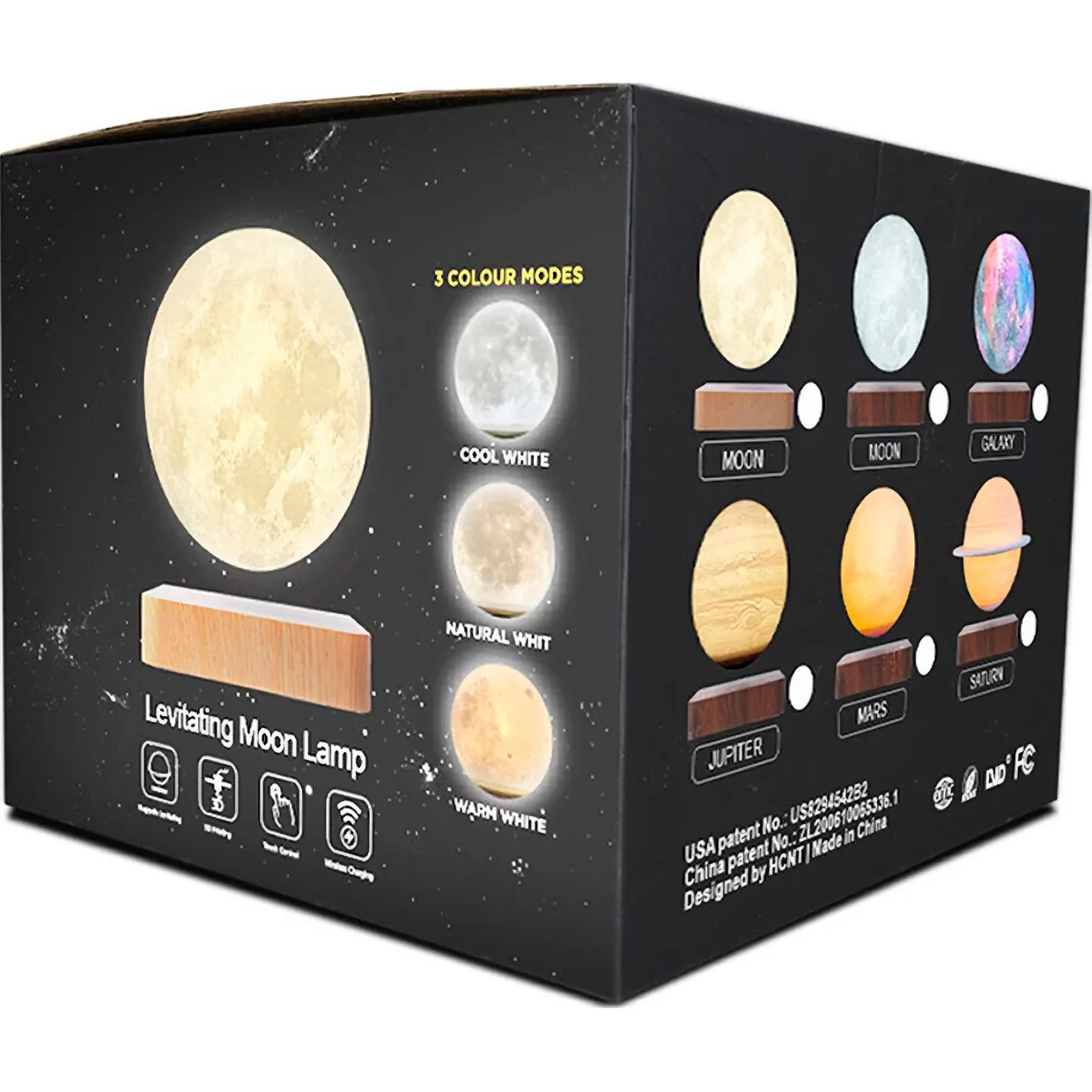 Магнитная левитационная лампа Xiaomi HCNT Levitating Lamp Moon (SIM10-GW5) Light Wood Grain — фото 2