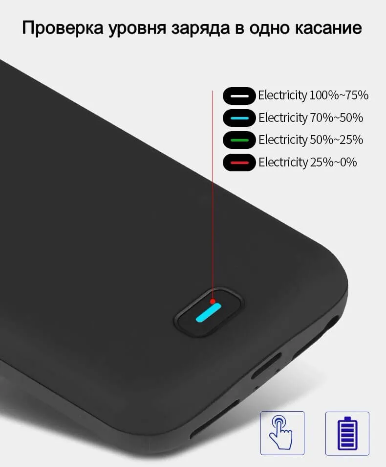 Чехол аккумулятор для iPhone 5/5s/SE Bracket Lite в черном цвете фото 4