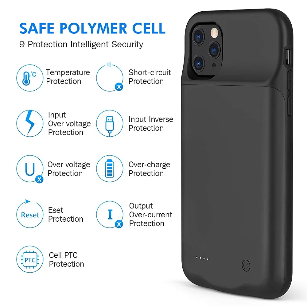 Чехол аккумулятор для iPhone 12 Pro Batlow в черном цвете фото 2