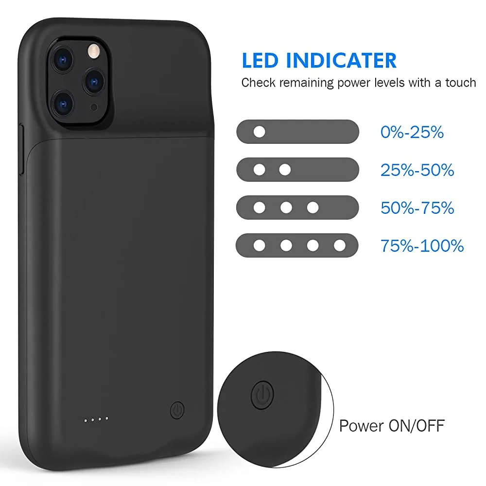 Чехол аккумулятор для iPhone 12 Pro Batlow в черном цвете фото 1