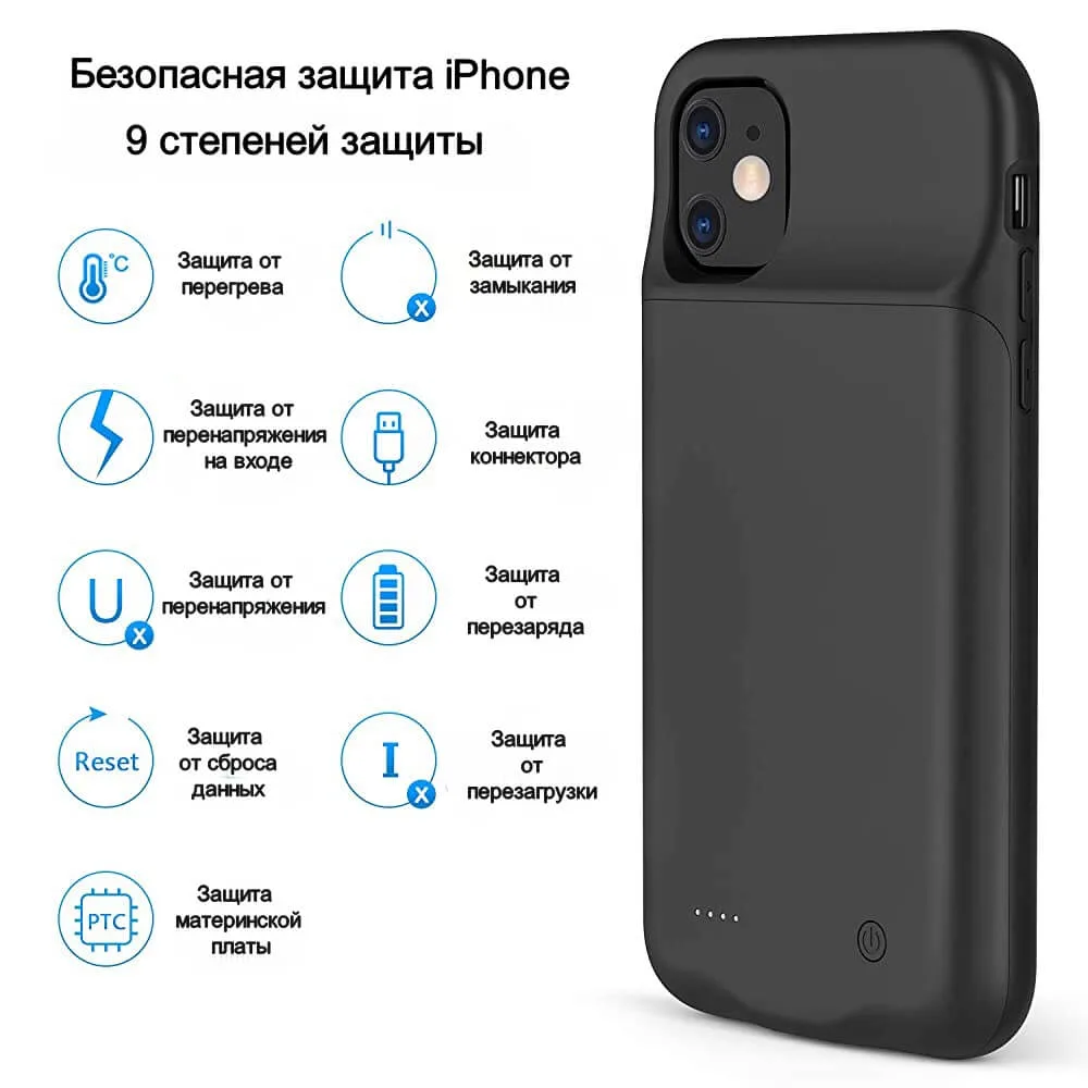 Чохол-акумулятор iBattery для iPhone 12 Mini Batlow 2500 mAh black — фото 4