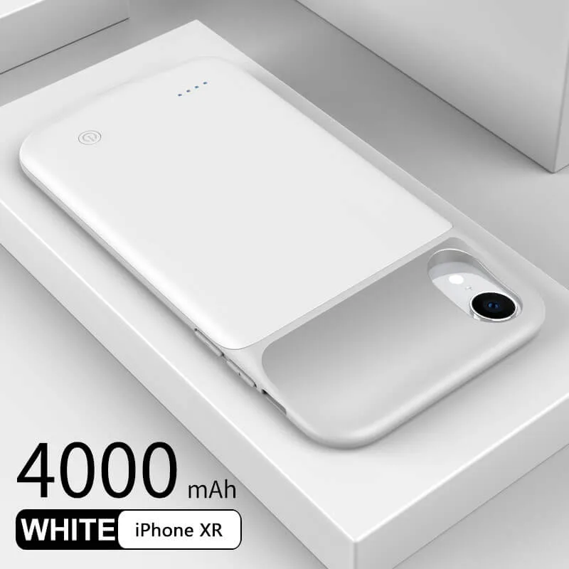 Чохол-акумулятор iBattery для iPhone Xr Batlow 4000 mAh white — фото 9