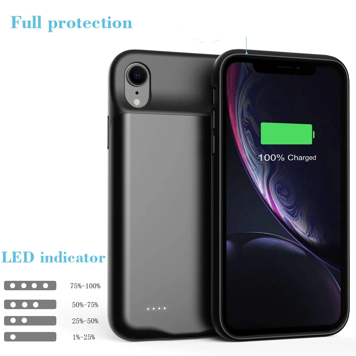 Чохол-акумулятор iBattery для iPhone Xr Batlow 4000 mAh white — фото 10