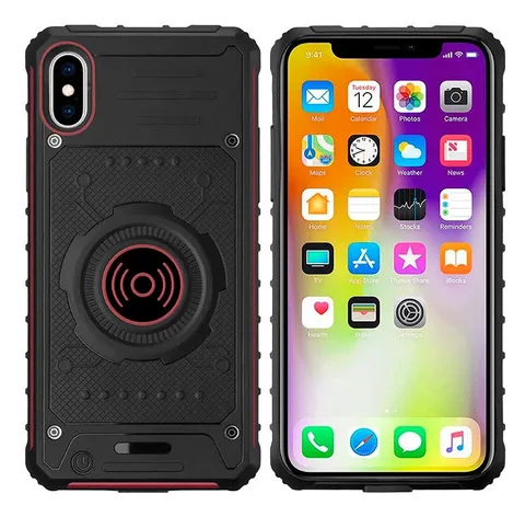 Чохол-батарея iBattery для iPhone X/XS 5000 mAh протиударний з бездротовою зарядкою red